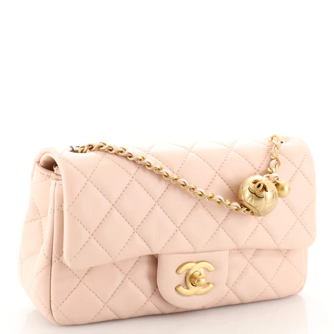 Chanel Pearl Crush Flap Bag Quilted Lambskin Mini