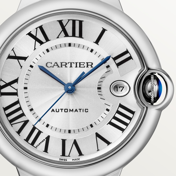 Ballon Bleu de Cartier watch Silvered guilloché dial 40 mm