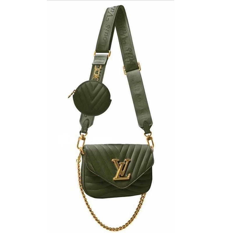 LOUIS VUITTON Epi Leather Zip Shoulder Bag in Green