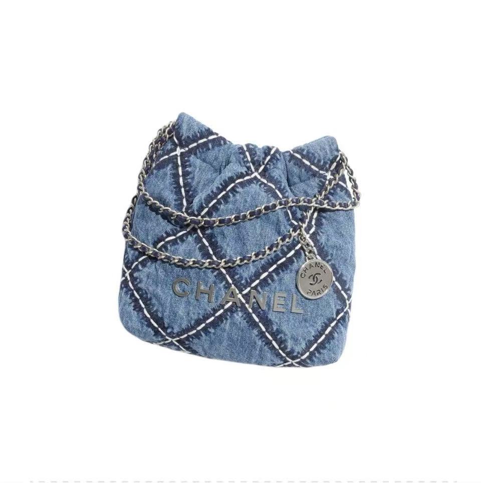 CHANEL 24P Spring-Summer Denim Bucket Bag