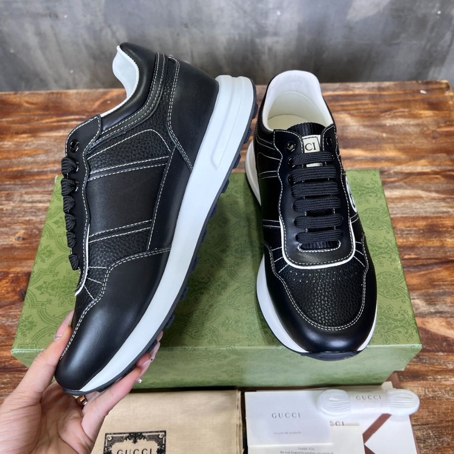 Gucci Casual Negro Suela Blanco Logo Sneaker – GCC166