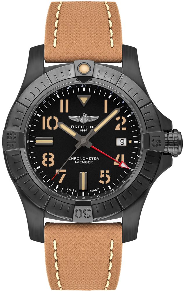 Avenger GMT Black Titanium 45mm