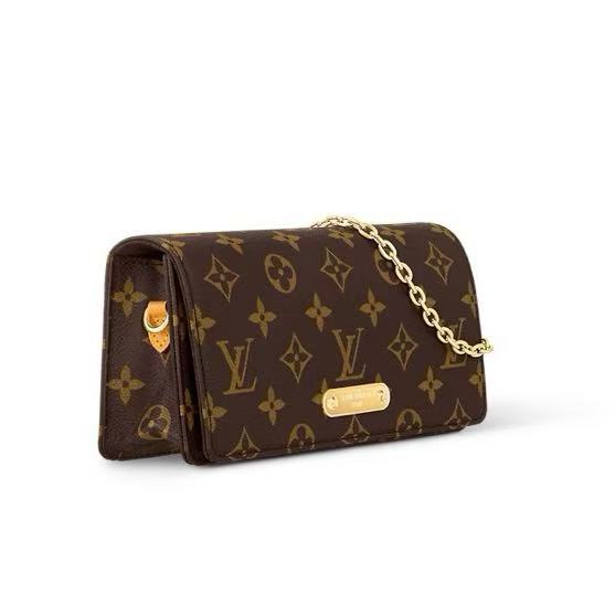 LOUIS VUITTON LILY MONOGRAM WALLET ON CHAIN