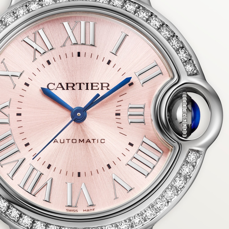 Ballon Bleu de Cartier watch Pink sunray dial 33 mm