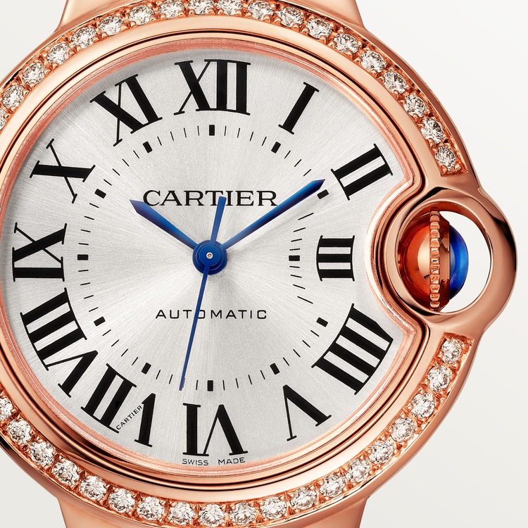 Ballon Bleu de Cartier watch Silvered sunray-brushed dial 33 mm
