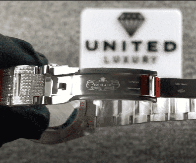 Rolex Datejust White Gold Blue Dial Iced Out 126300 Replica