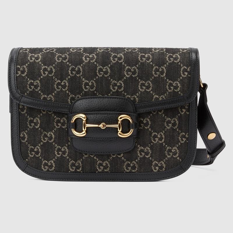 GUCCI HORSEBIT 1955 DENIM BAG SMALL
