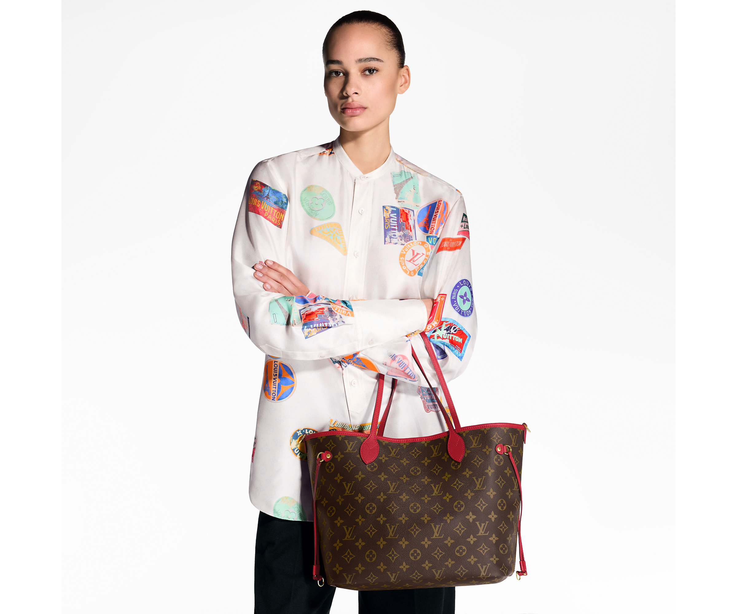 Neverfull Bandoulière Inside Out MM Monogram Coated