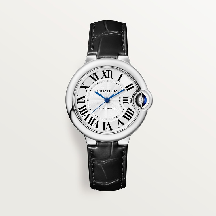 Ballon Bleu de Cartier watch Silver guilloché opaline dial 33 mm