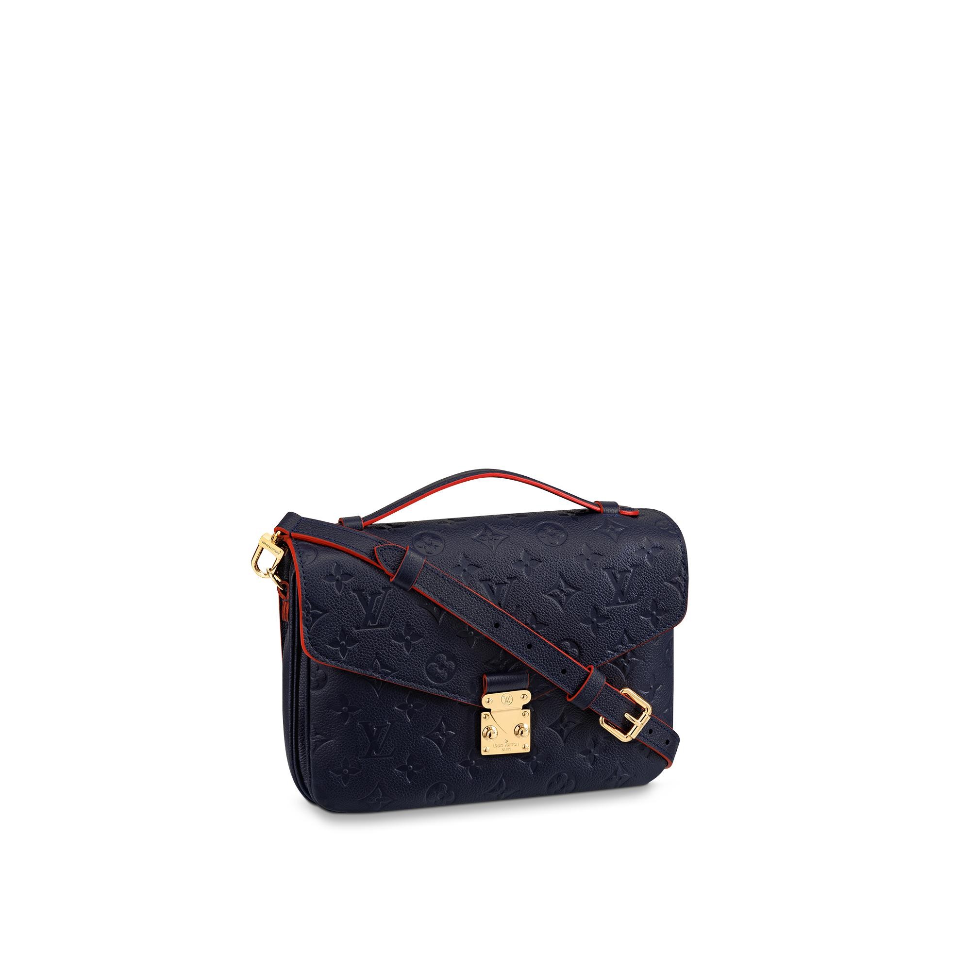 POCHETTE MÉTIS MONOGRAM EMPREINTE IN DEEP BLEU & RED