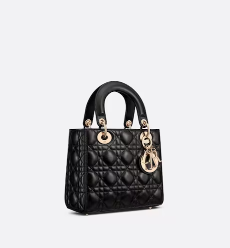SMALL LADY DIOR MY ABCDIOR BAG Black Cannage Lambskin