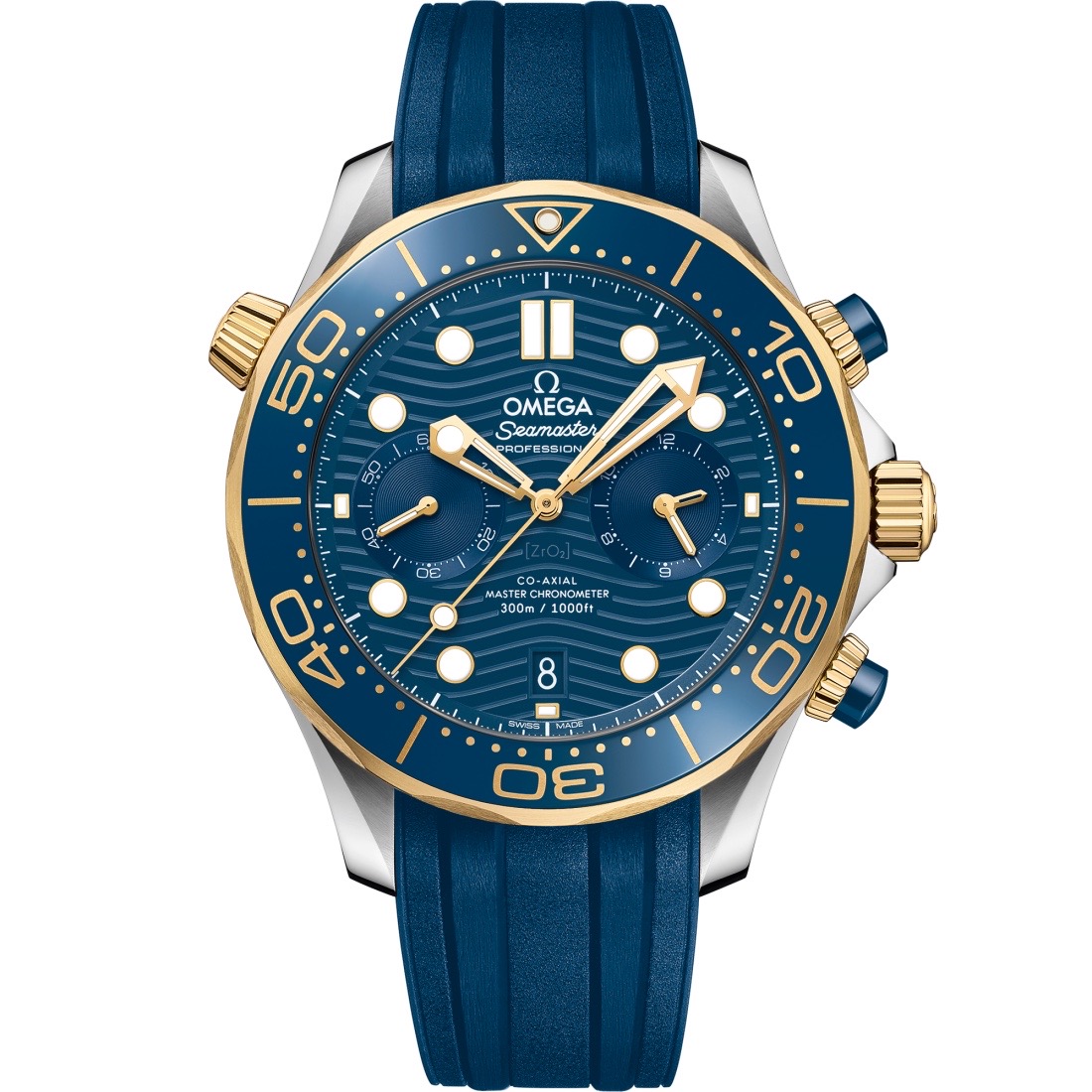 Seamaster Diver 300m CHRONOGRAPH yellow gold Blue 44mm