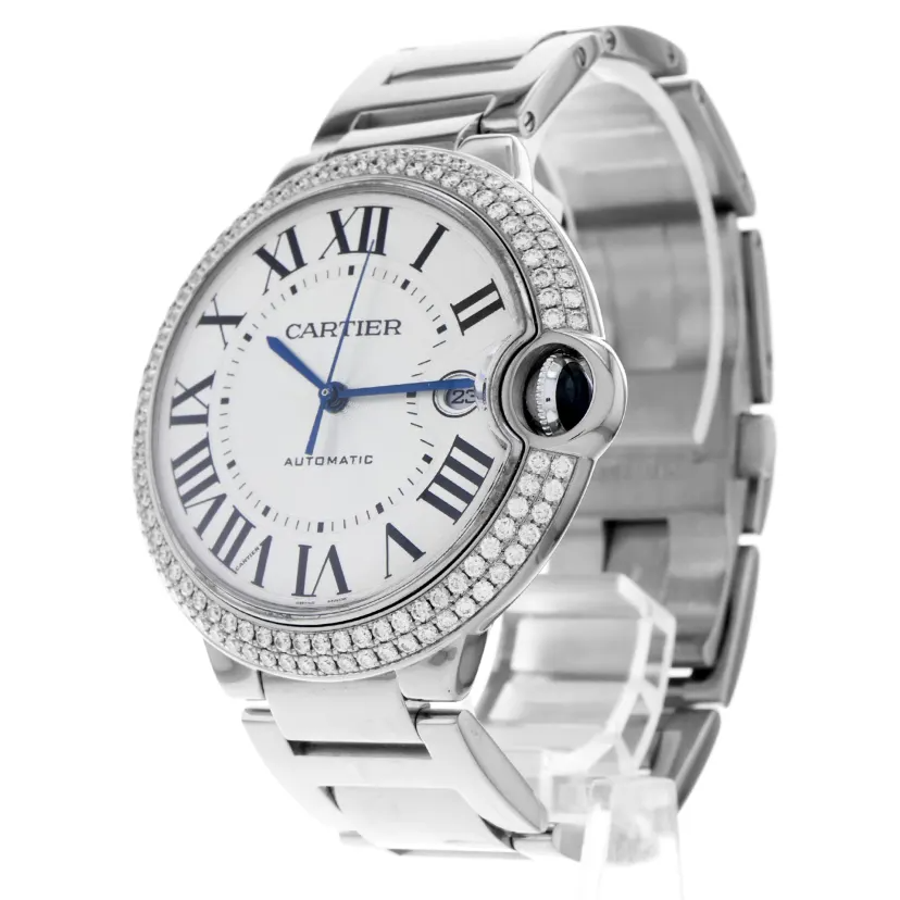 42MM  Ballon Bleu White Gold with Diamonds