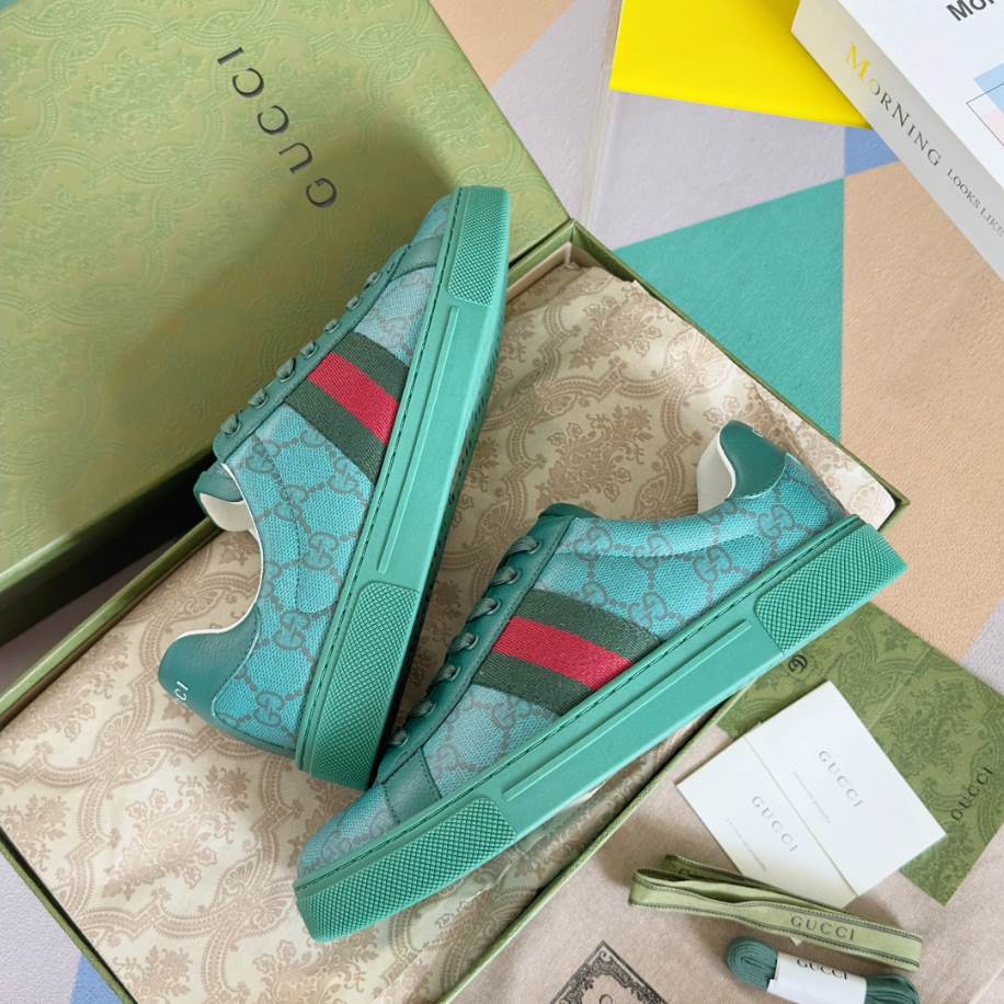 Gucci Ace Crystal Green Sneakers – GCC188