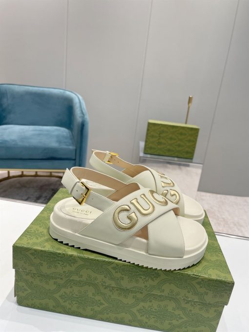 GUCCI MEN’S GUCCI SANDAL WHITE LEATHER – GSL010
