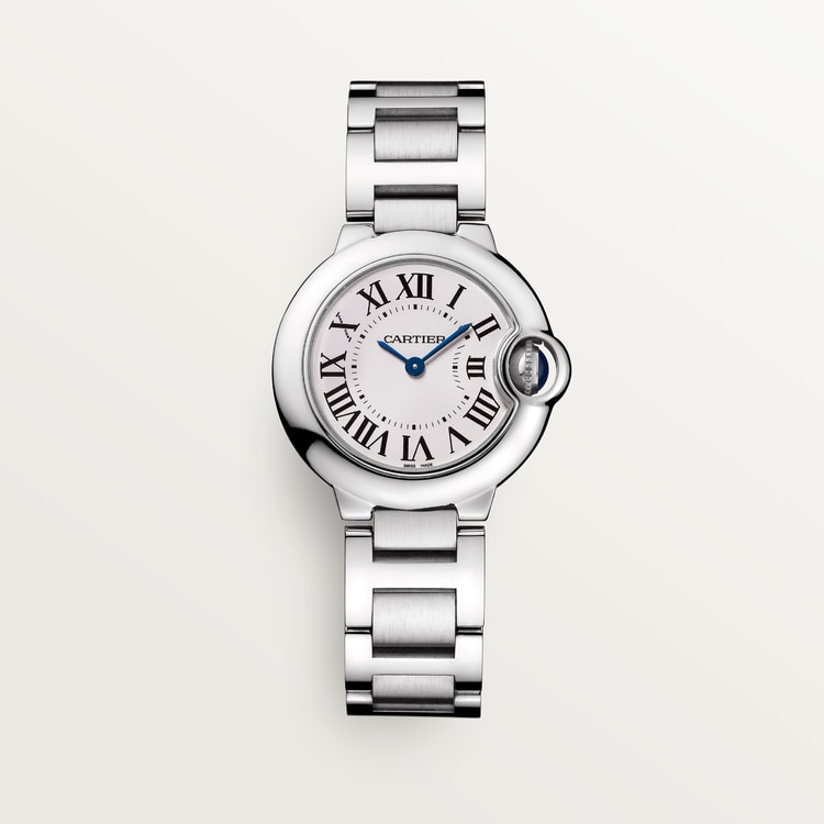 Ballon Bleu de Cartier watch Silvered opaline dial 28 mm