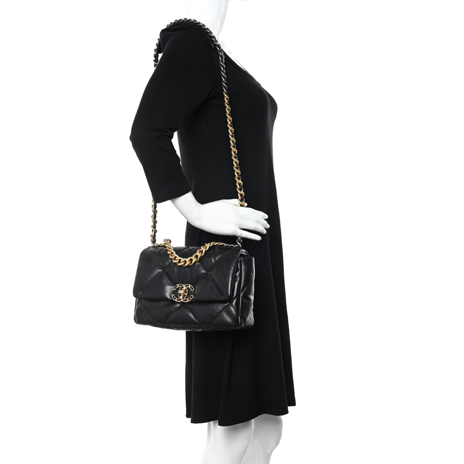 Chanel Black Medium 19 Flap Bag