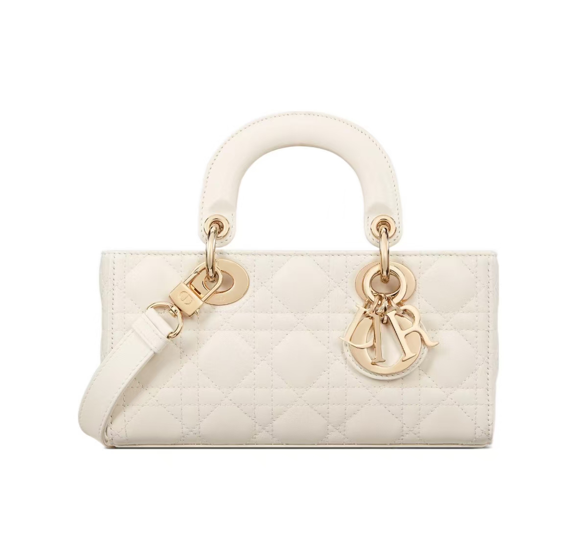 DIOR LADY D-JOY BAG IN LIGHT BEIGE LAMBSKIN