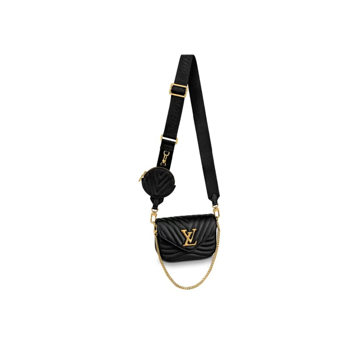 LOUIS VUITTON NEW WAVE CHAIN BAG IN BLACK