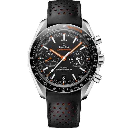 OMEGA SPEEDMASTER RACING 44.25 MM, STEEL ON LEATHER STRAP