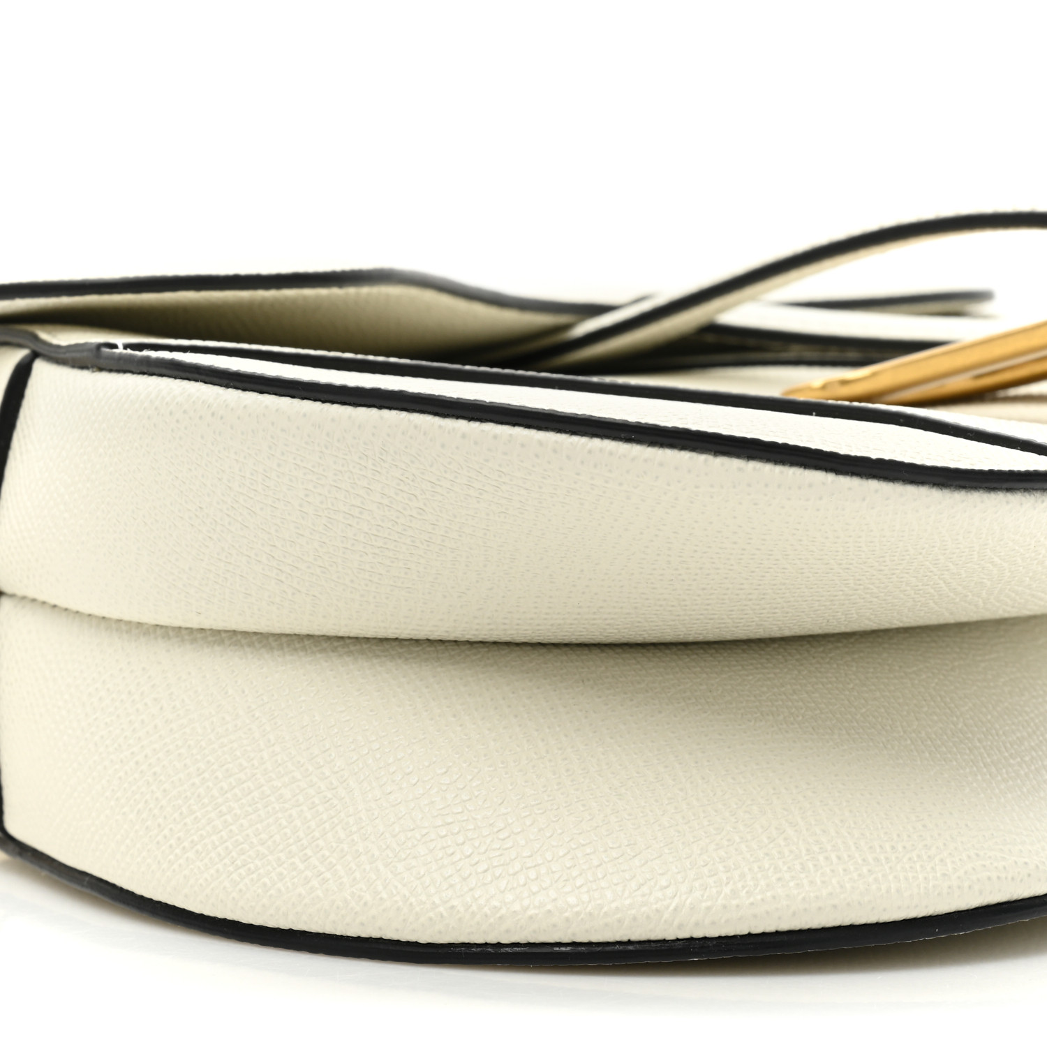 Grained Calfskin Saddle Bag Latte