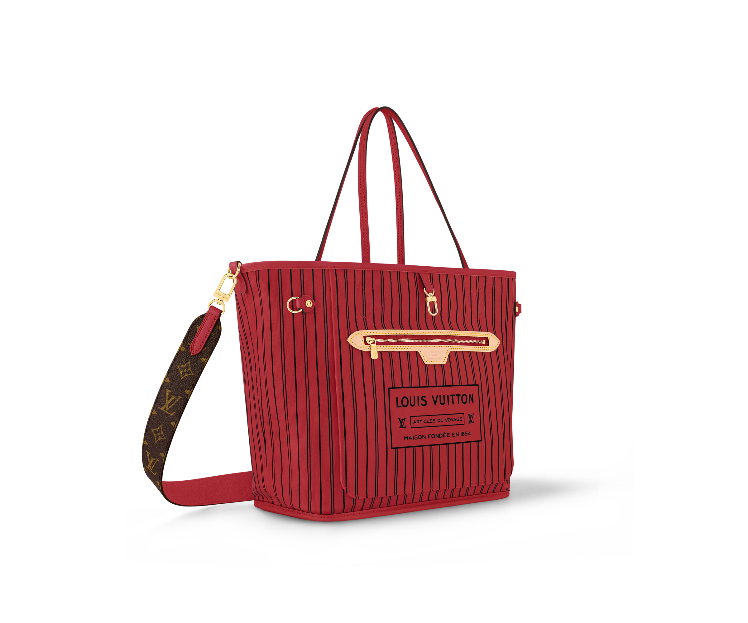 Neverfull Bandoulière Inside Out MM Monogram Coated