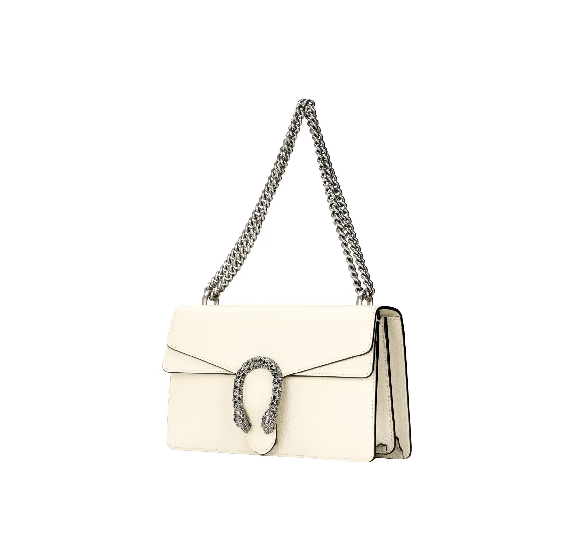 GUCCI DIONYSUS SMALL LEATHER BAG IN WHITE