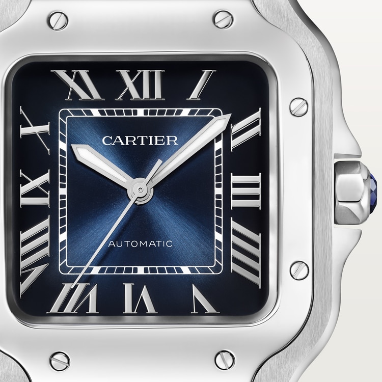 Santos de Cartier watch Medium model Graduated blue dial 35.1 mm