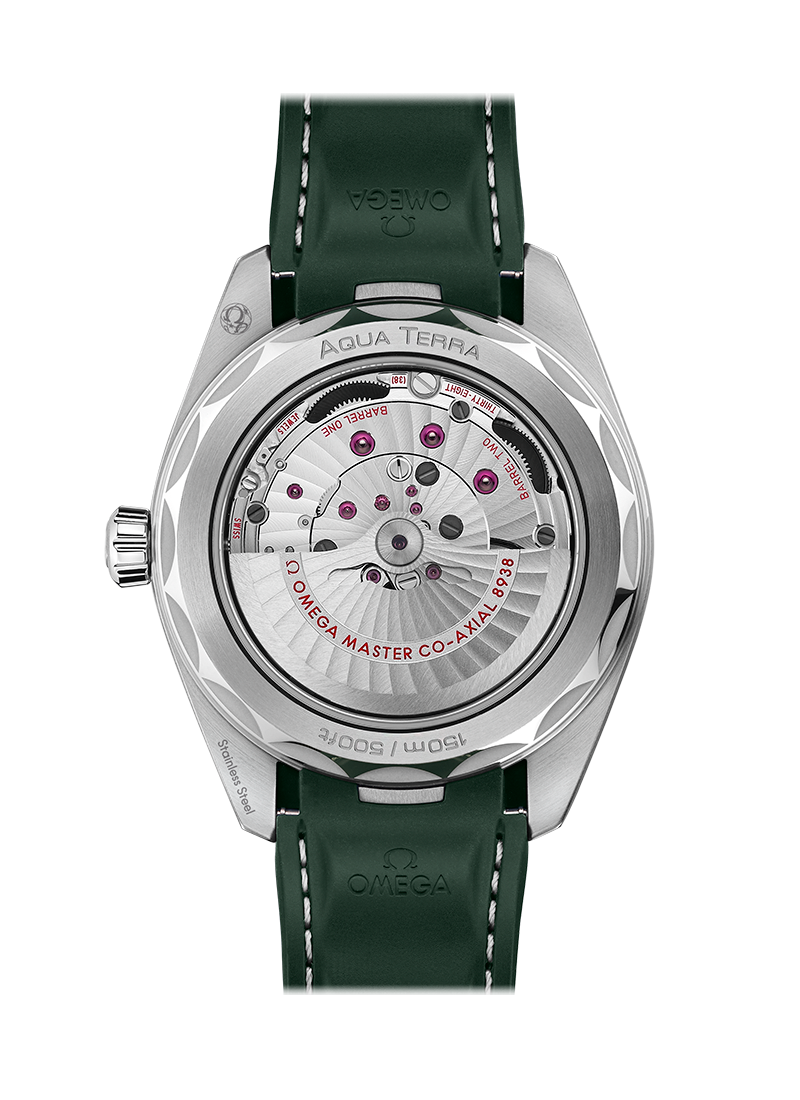 Omega Seamaster Aqua Terra 150M Chronometer GMT Worldtimer 43mm Green Rubber strap 220.32.43.22.10.001