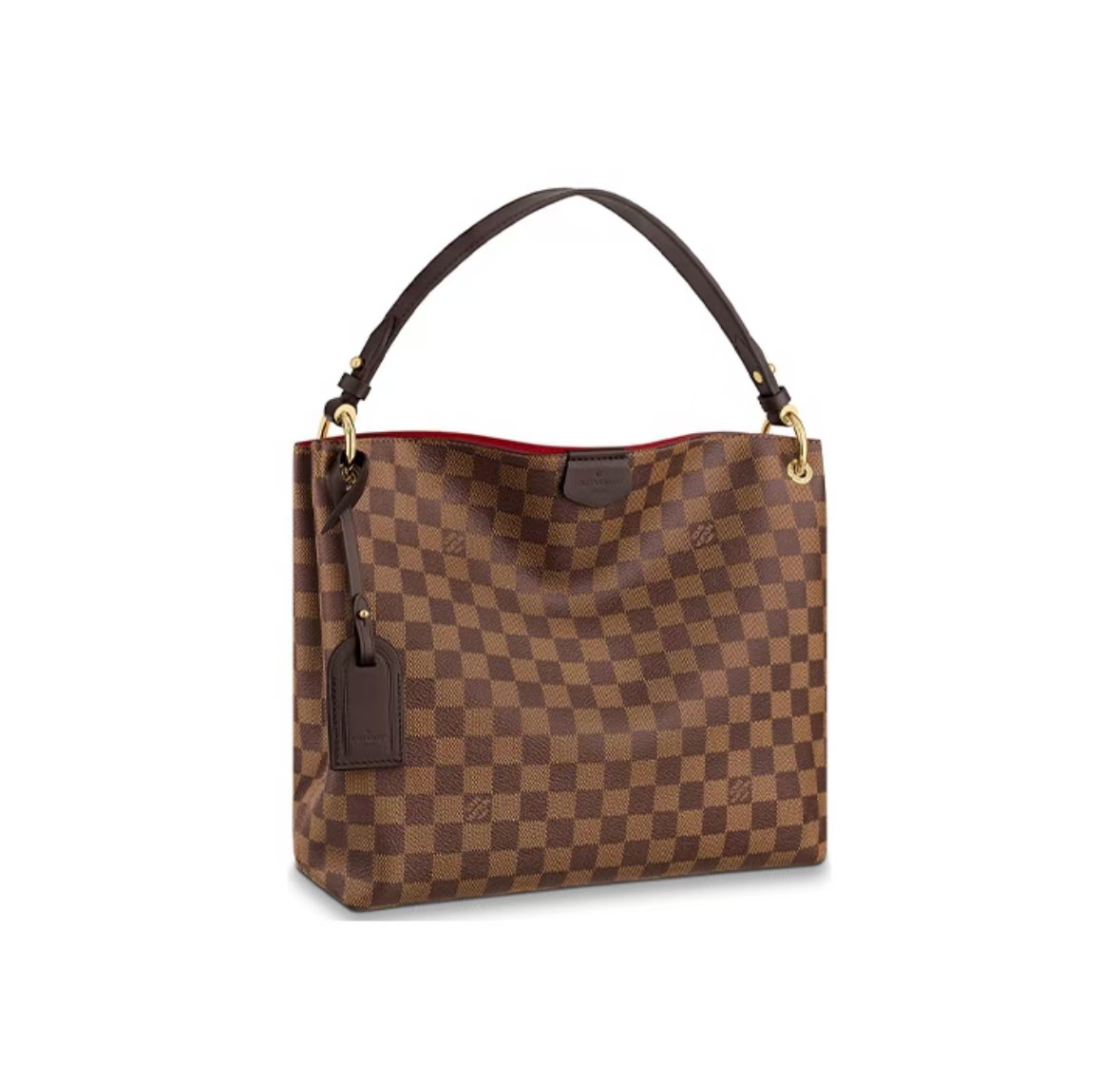 GRACEFUL DAMIER EBÈNE HOBO BAG IN Brown