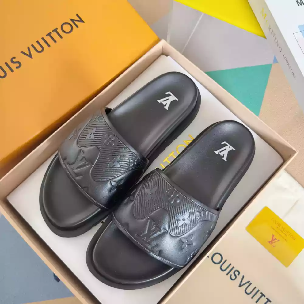 LOUIS VUITTON PALM LEATHER PREMIUM SLIDE – LVSD056