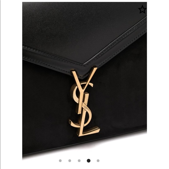 YSL Cassandra Medium Top Handle Bag in Shiny Leather
