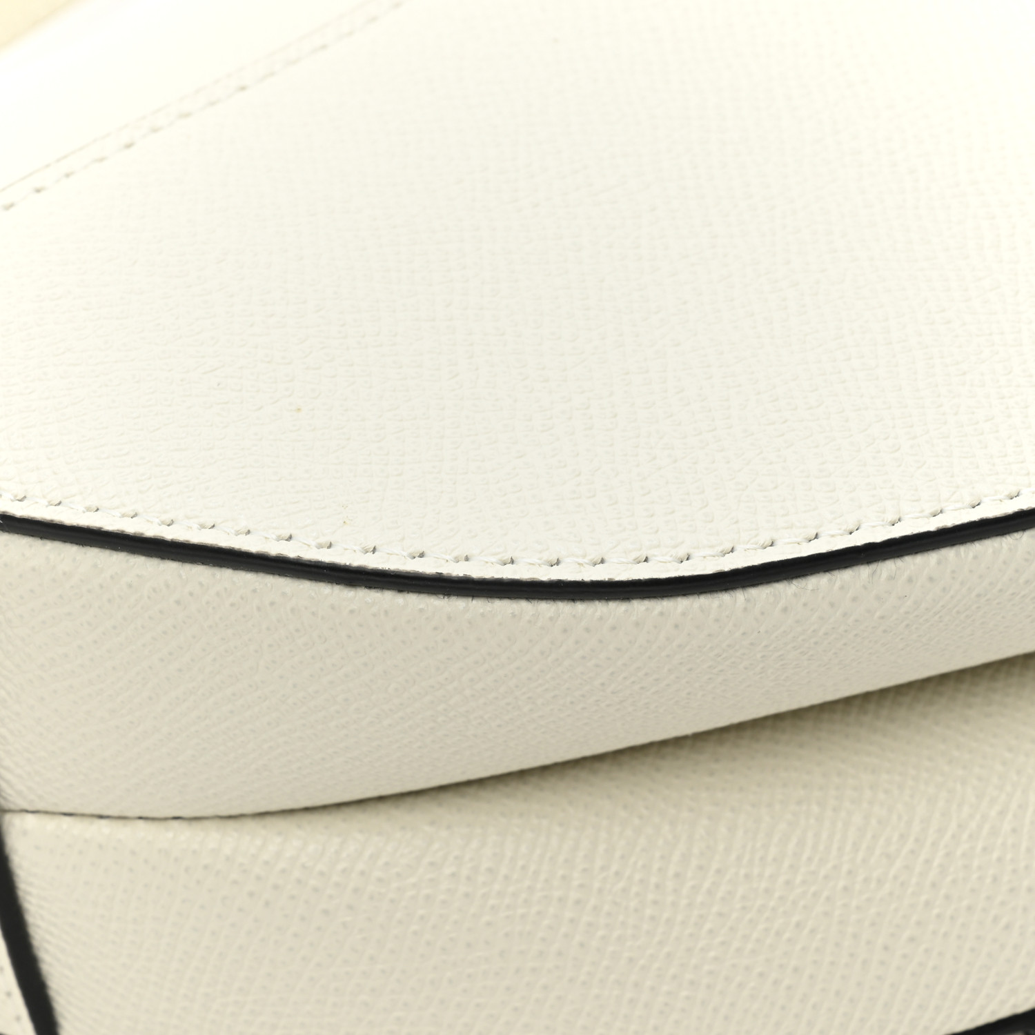 Grained Calfskin Saddle Bag Latte