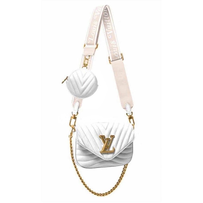 LOUIS VUITTON NEW WAVE CHAIN BAG IN WHITE