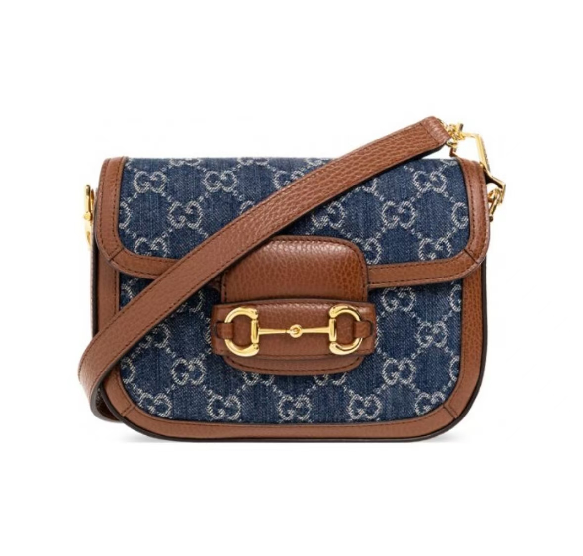 GUCCI  MINI HORSEBIT 1955 DENIM BAG IN Denim