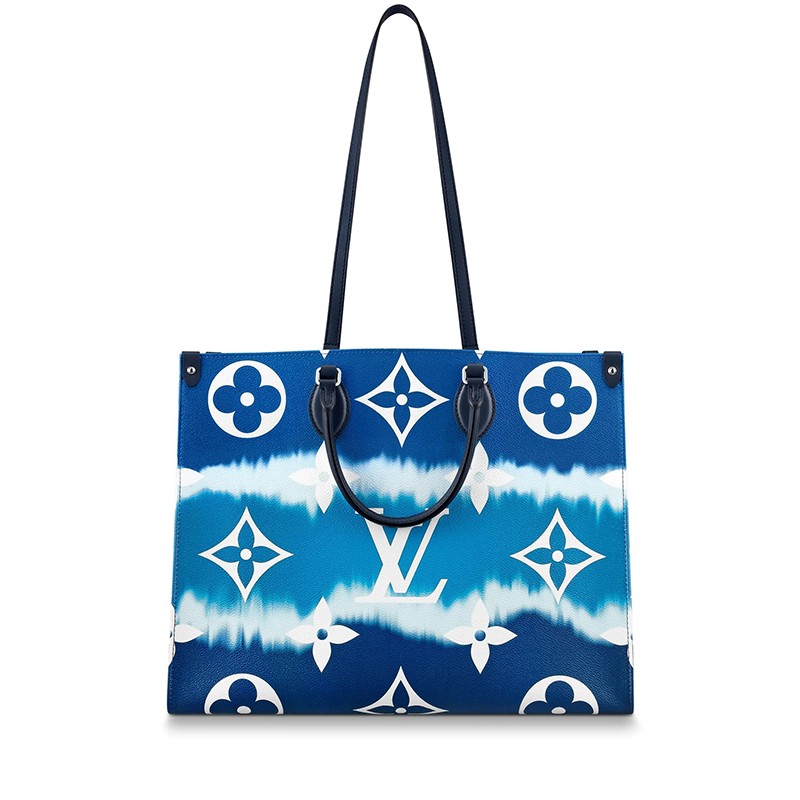 LOUIS VUITTON ONTHEGO GM MONOGRAM JUNGLE IN TIE-DYE BLUE