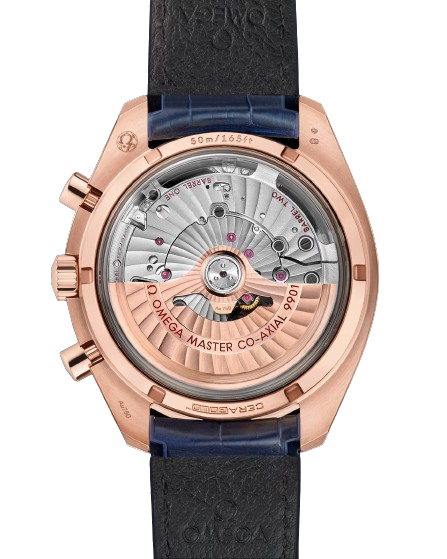 OMEGA SPEEDMASTER RACING 44.25 MM, SEDNA™ GOLD ON LEATHER STRAP