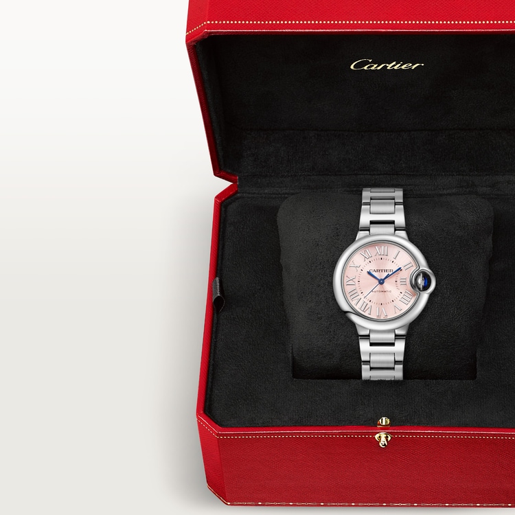 Ballon Bleu de Cartier watch Pink sunray dial 33 mm