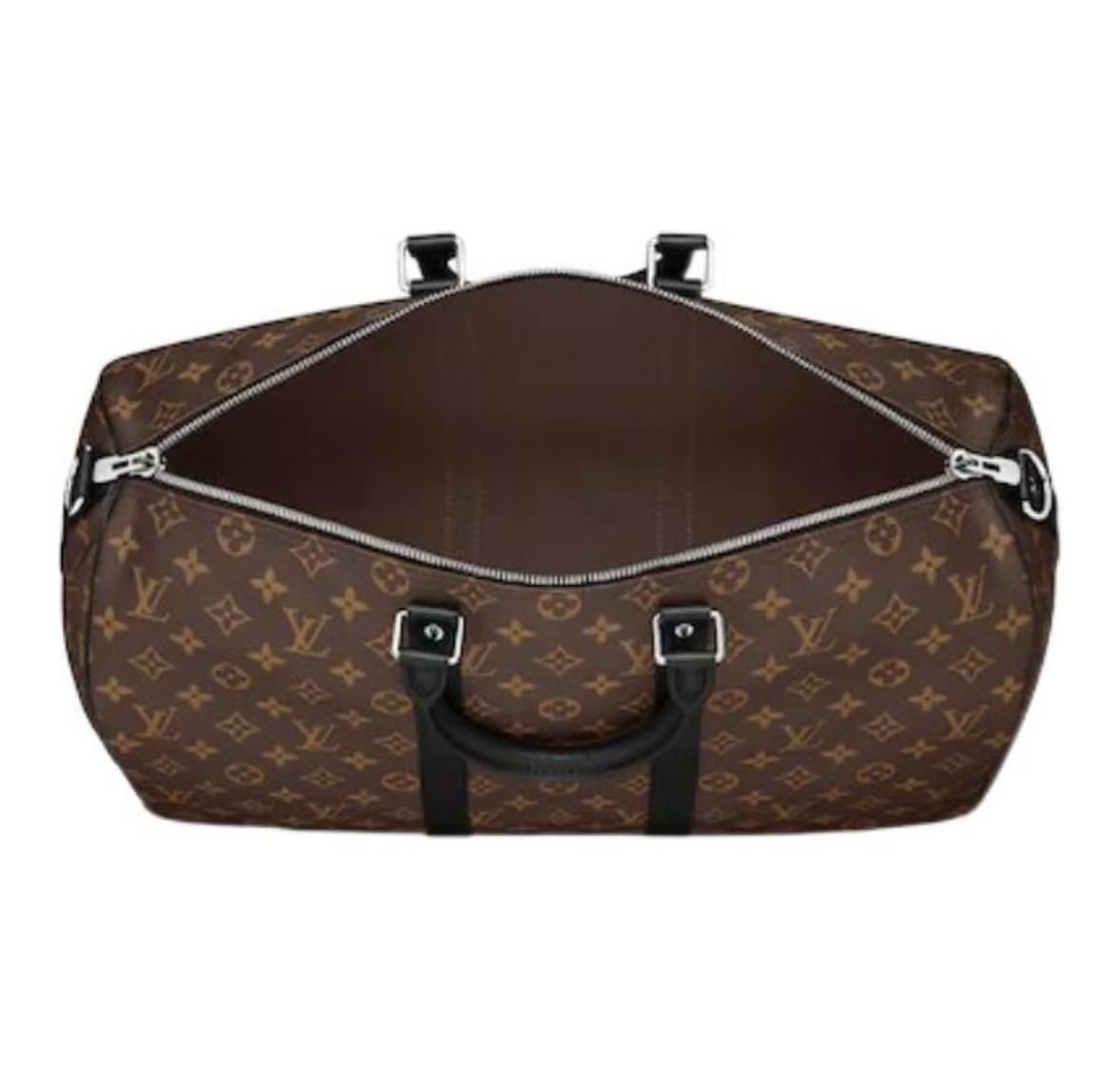 KEEPALL BANDOULIÈRE 55 MONOGRAM JUNGLE TRAVEL BAG IN BROWN