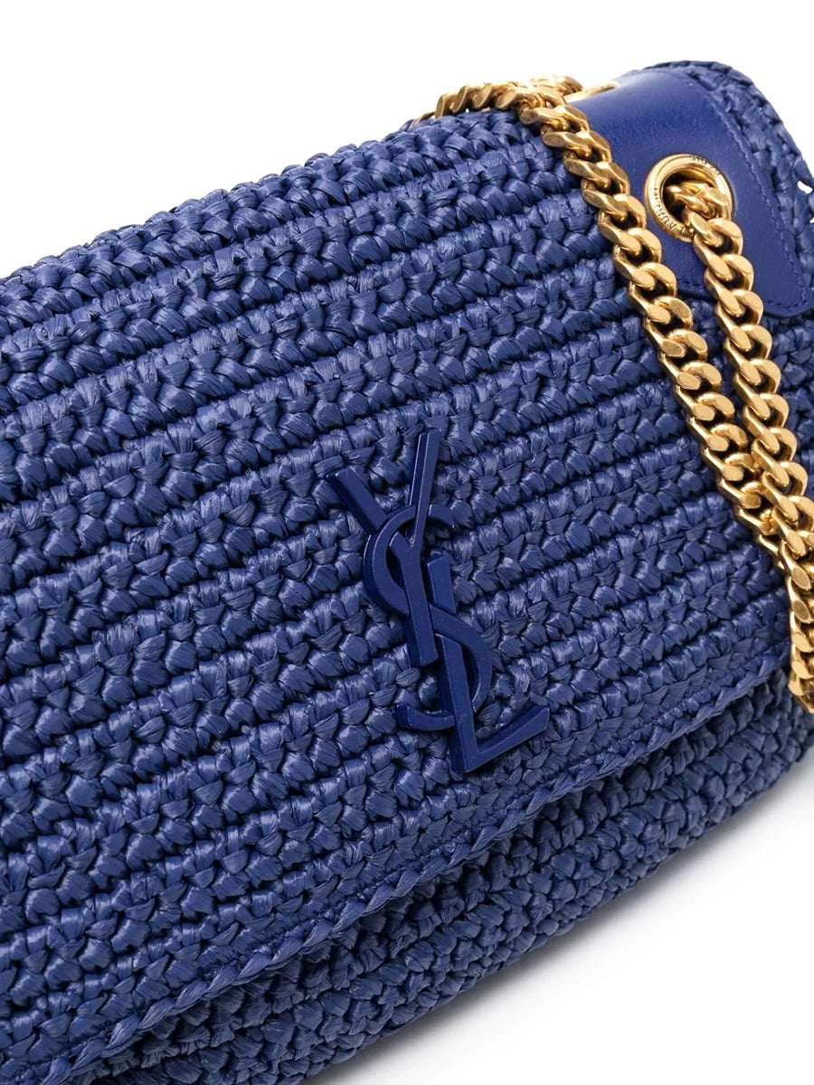 YSL Niki Baby Chain Bag in Raffia and Leather