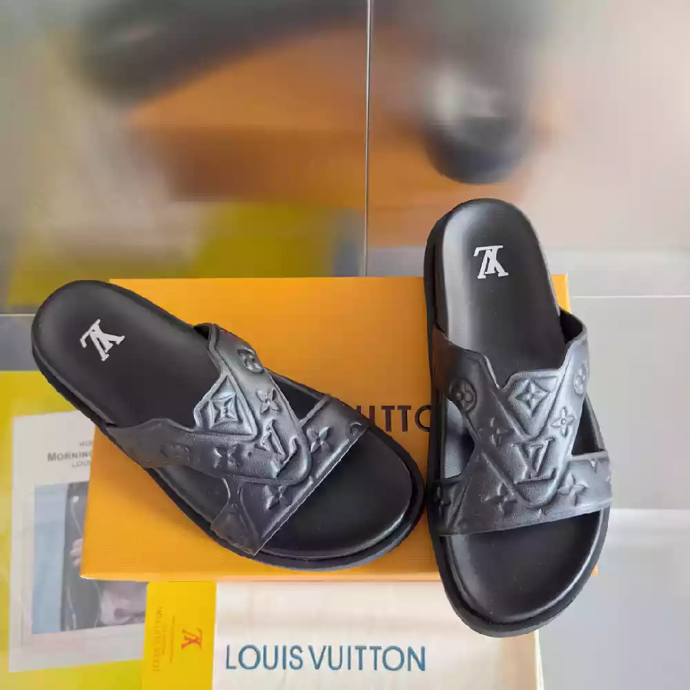 LV OASIS MULE EMBOSSED MONOGRAM BROWN – LVSD060