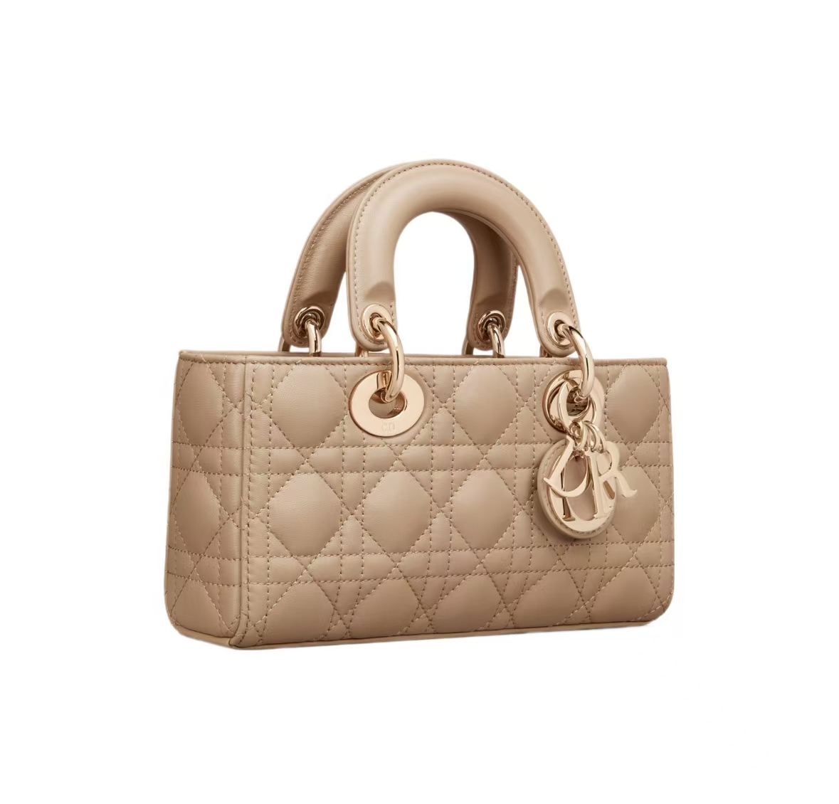 DIOR LADY D-JOY BAG IN BISCUIT LAMBSKIN