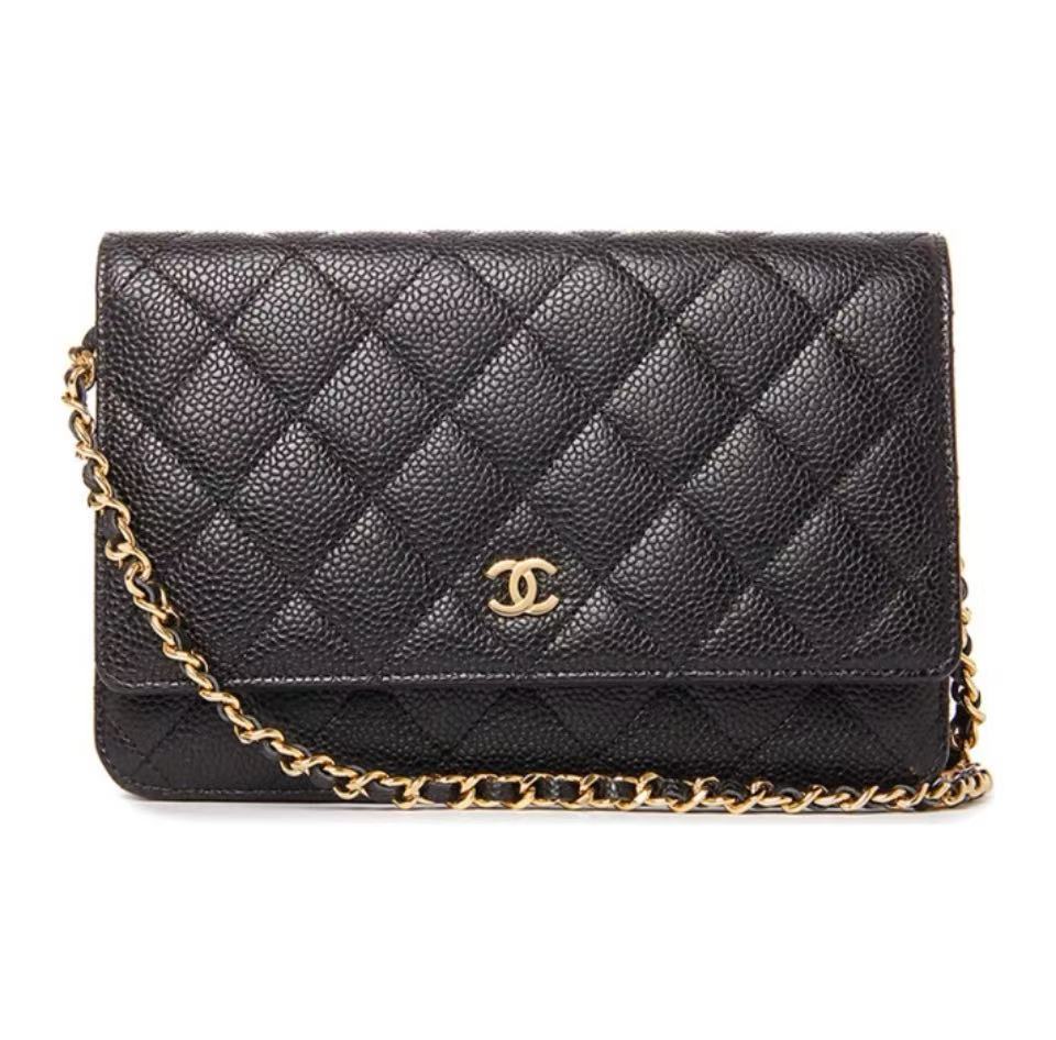 Chanel  WOC Bag Black Caviar Light Gold Hardware