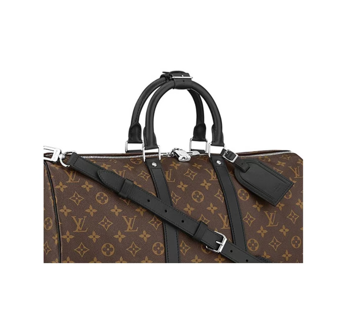 KEEPALL BANDOULIÈRE 55 MONOGRAM JUNGLE TRAVEL BAG IN BROWN