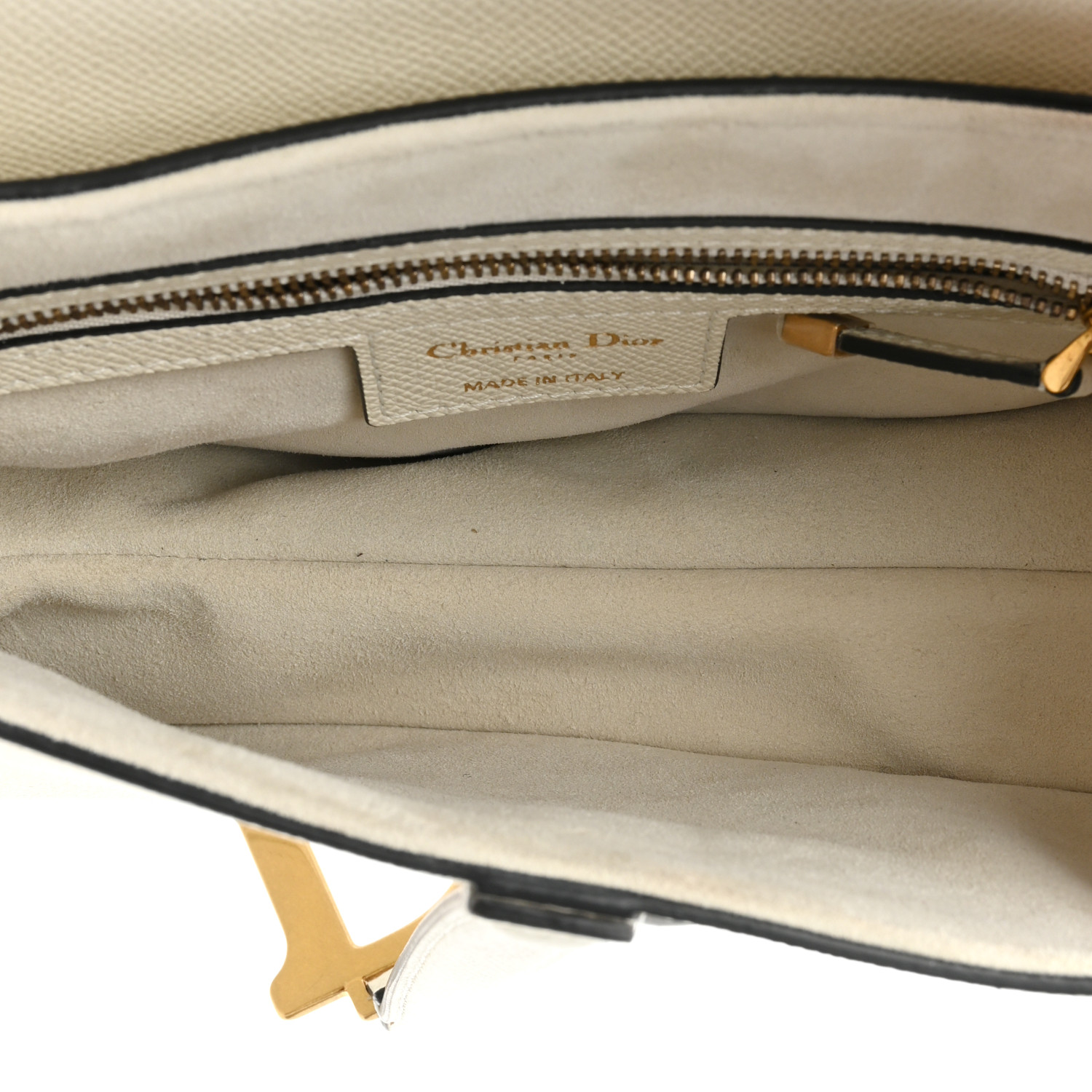 Grained Calfskin Saddle Bag Latte