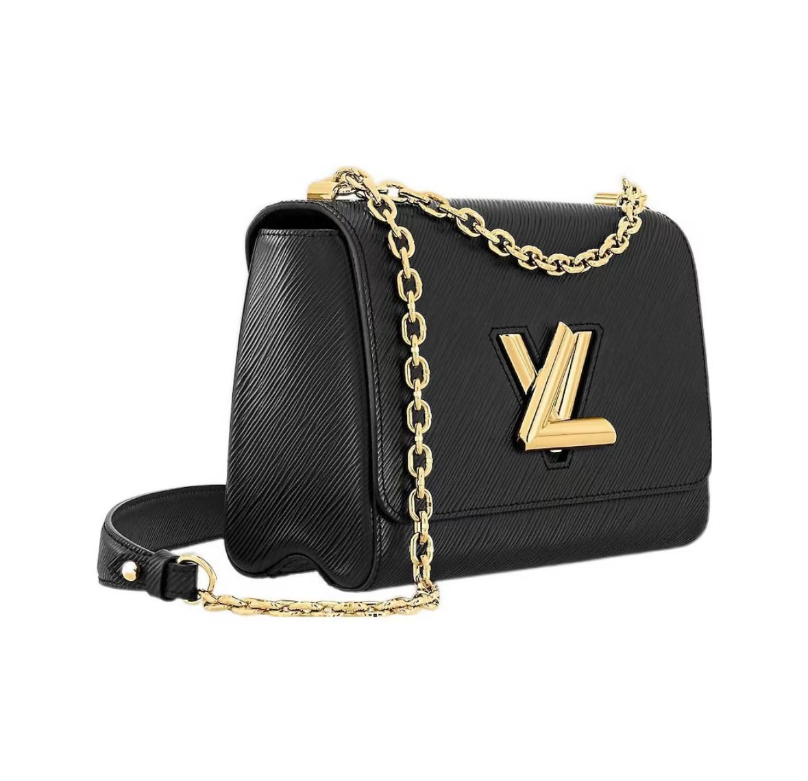 LOUIS VUITTON TWIST MM EPI LEATHER BAG IN BLACK