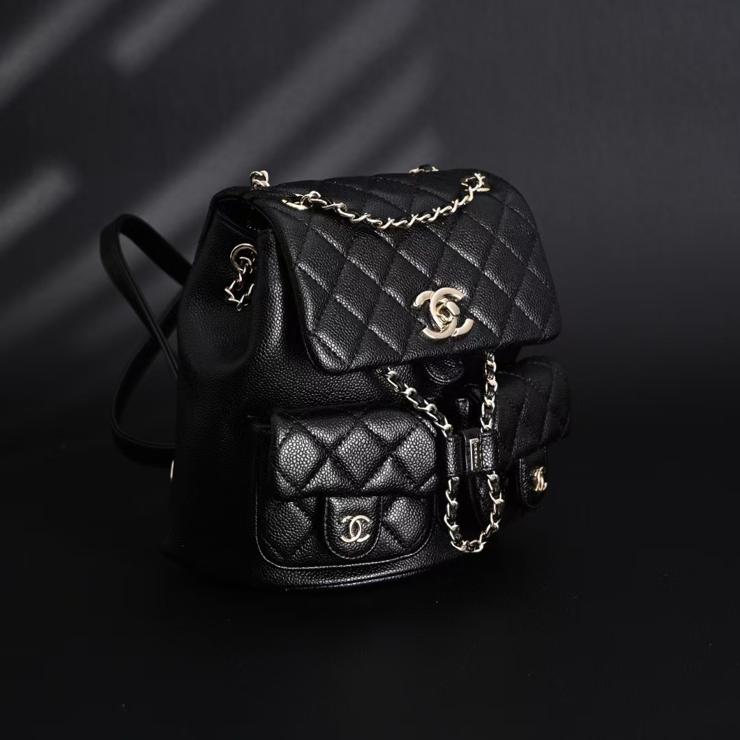 CHANEL Small Duma Backpack 25P - Black