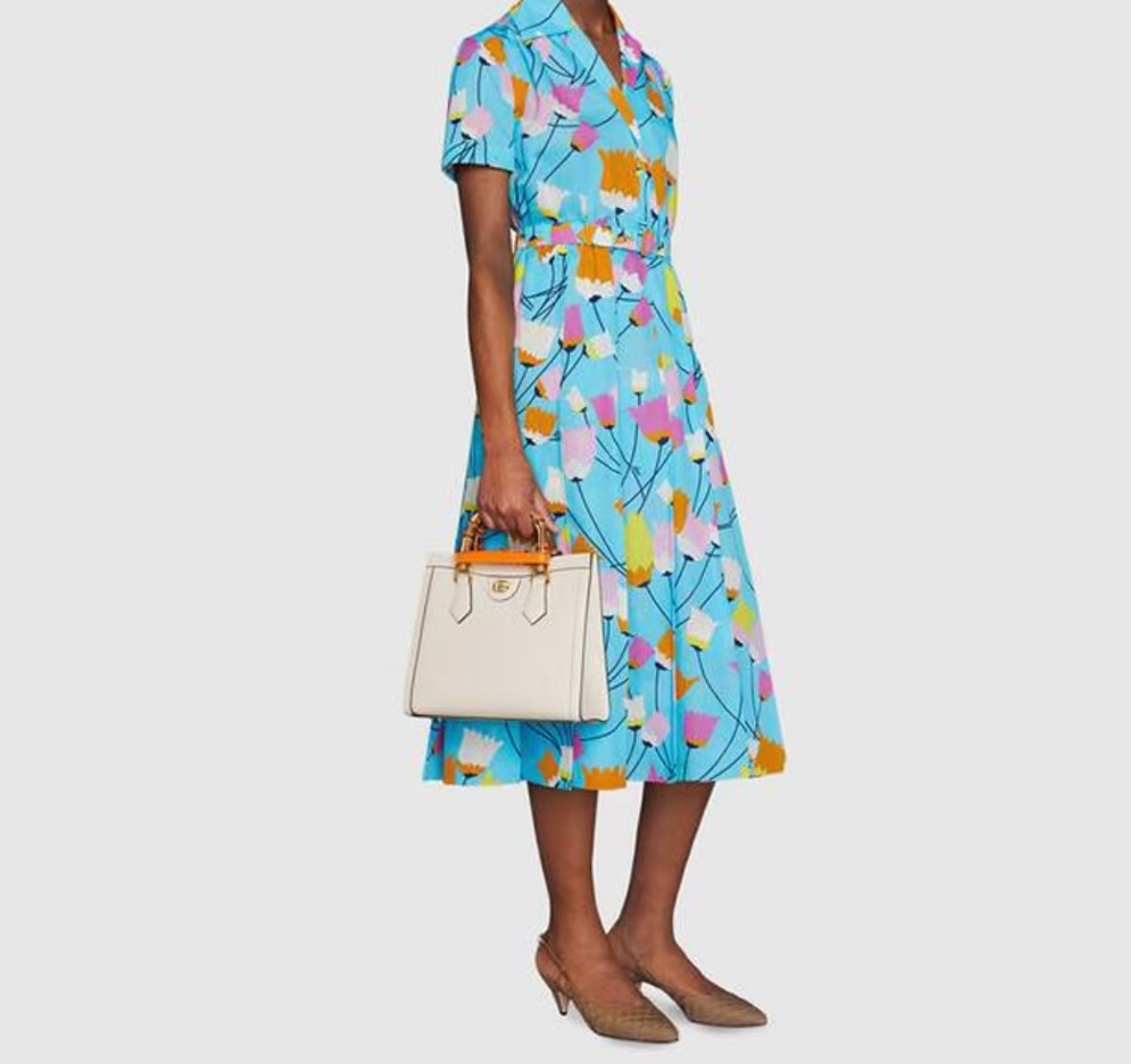 GUCCI DIANA MINI TOTE IN WHITE