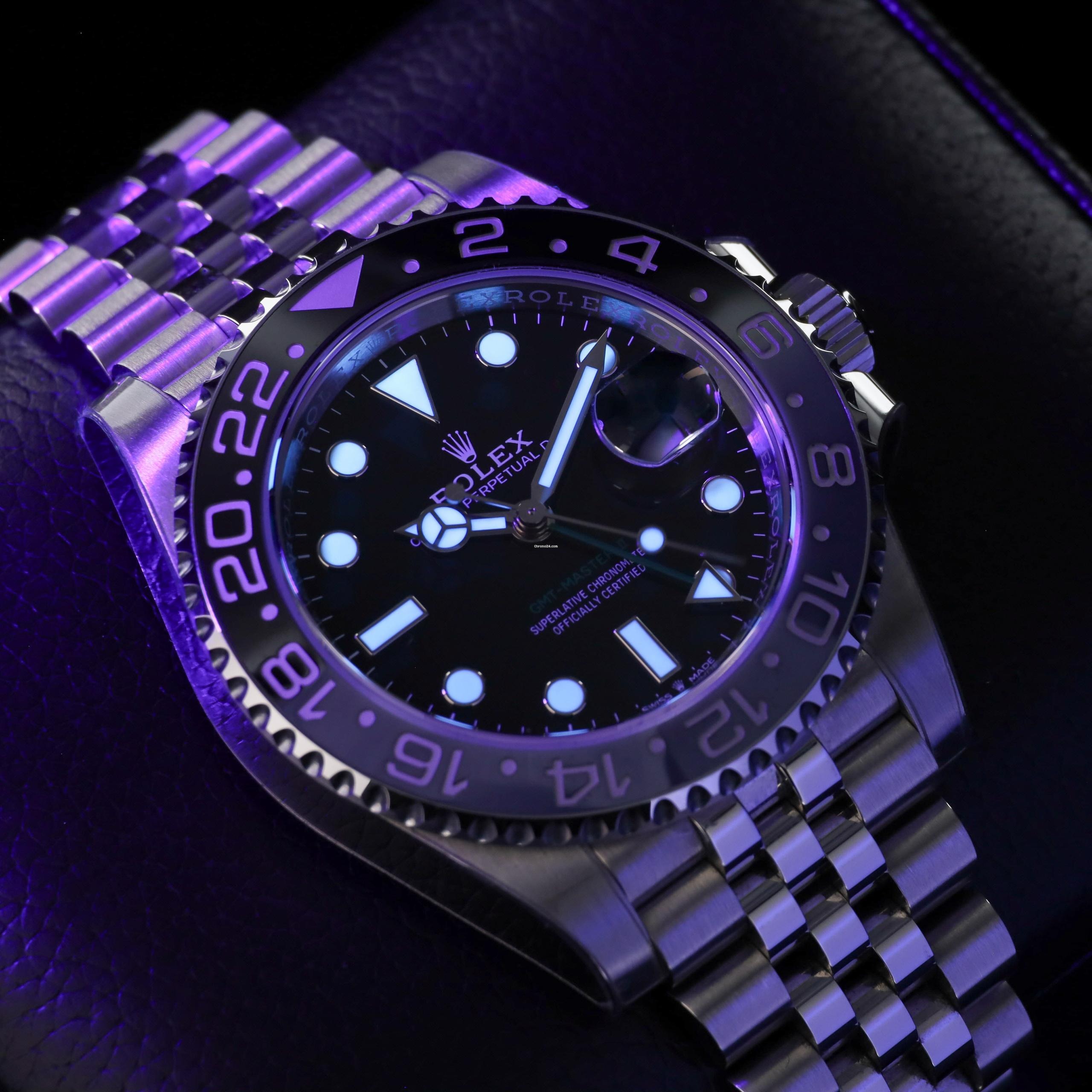 Rolex GMT Master ll Automatic Black Dial Jubilee Bracelet Steel Men's Watch M126710GRNR-0003