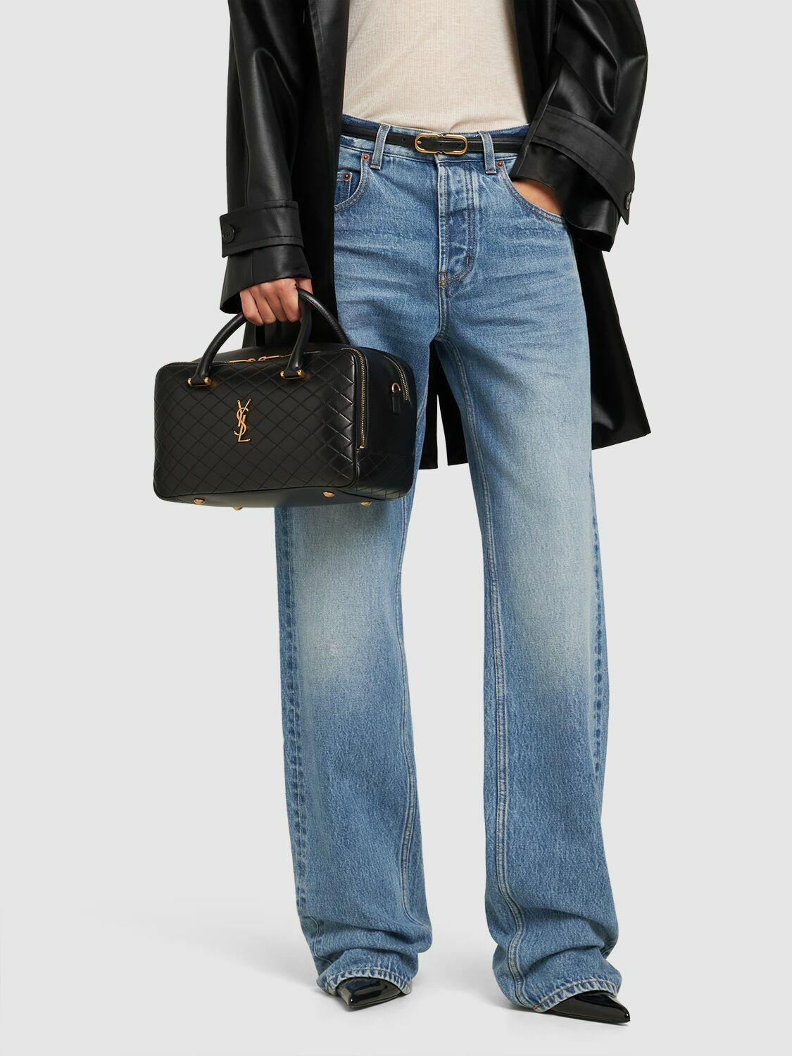 Saint Laurent Lyia Zip-Up Duffle Bag